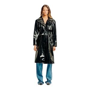 Torn by Ronny Kobo - Regina patent leather trench coat